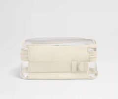 Clear Toiletry Bag in Salt White